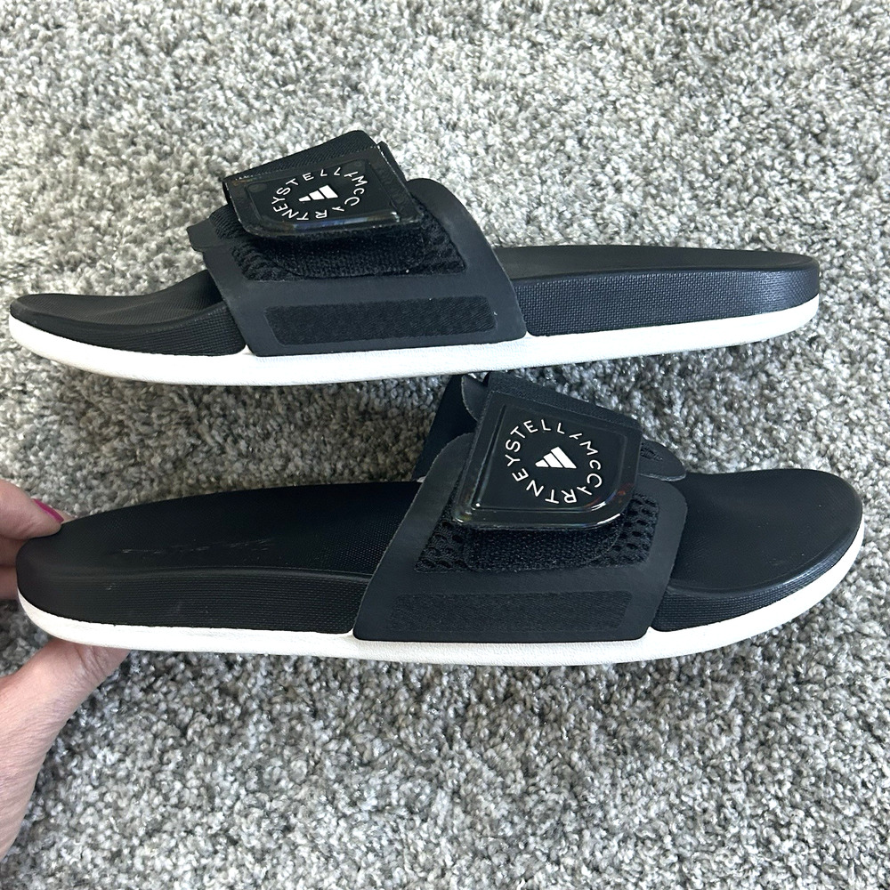 Adidas Slides By Stella McCartney Black Size 7 Pool Beach